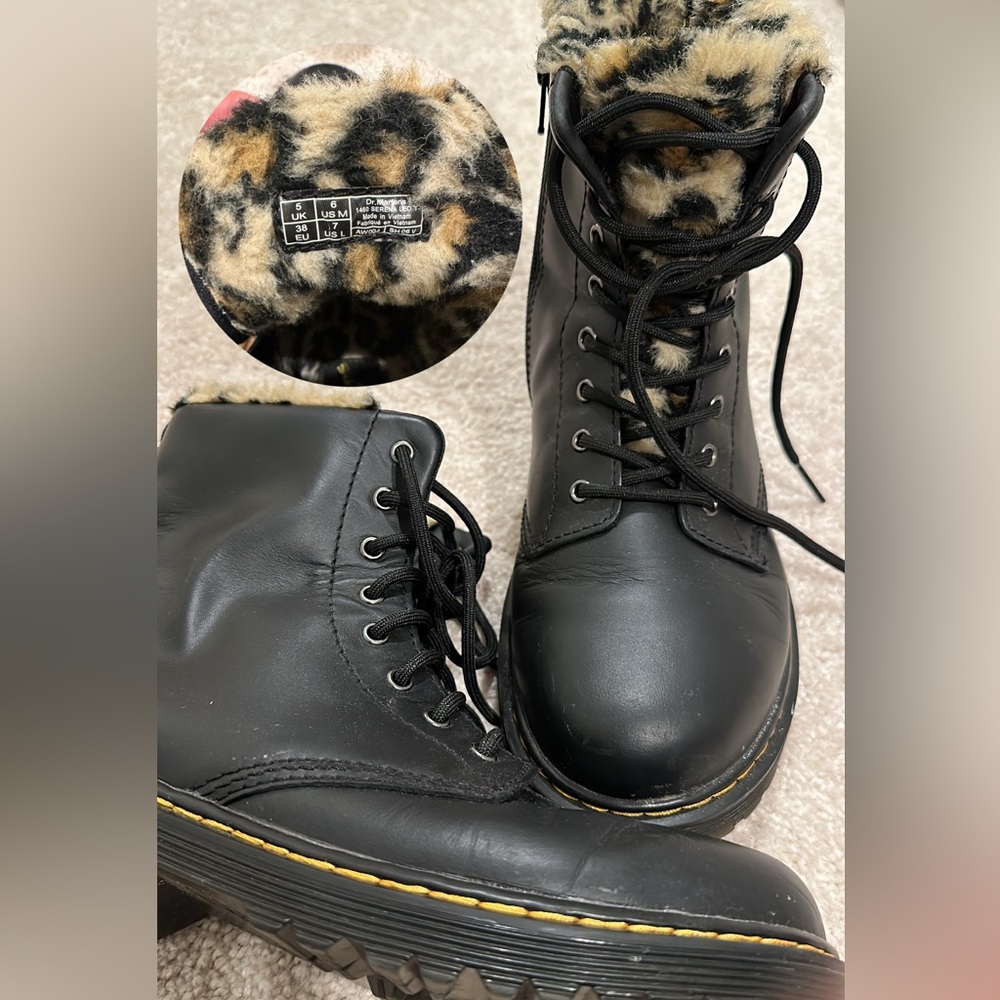Cheetah lined Dr. Martens